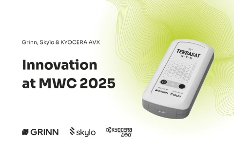 Grinn, Skylo, and KYOCERA AVX Introduce Future-Ready Satellite IoT Solution at MWC 2025